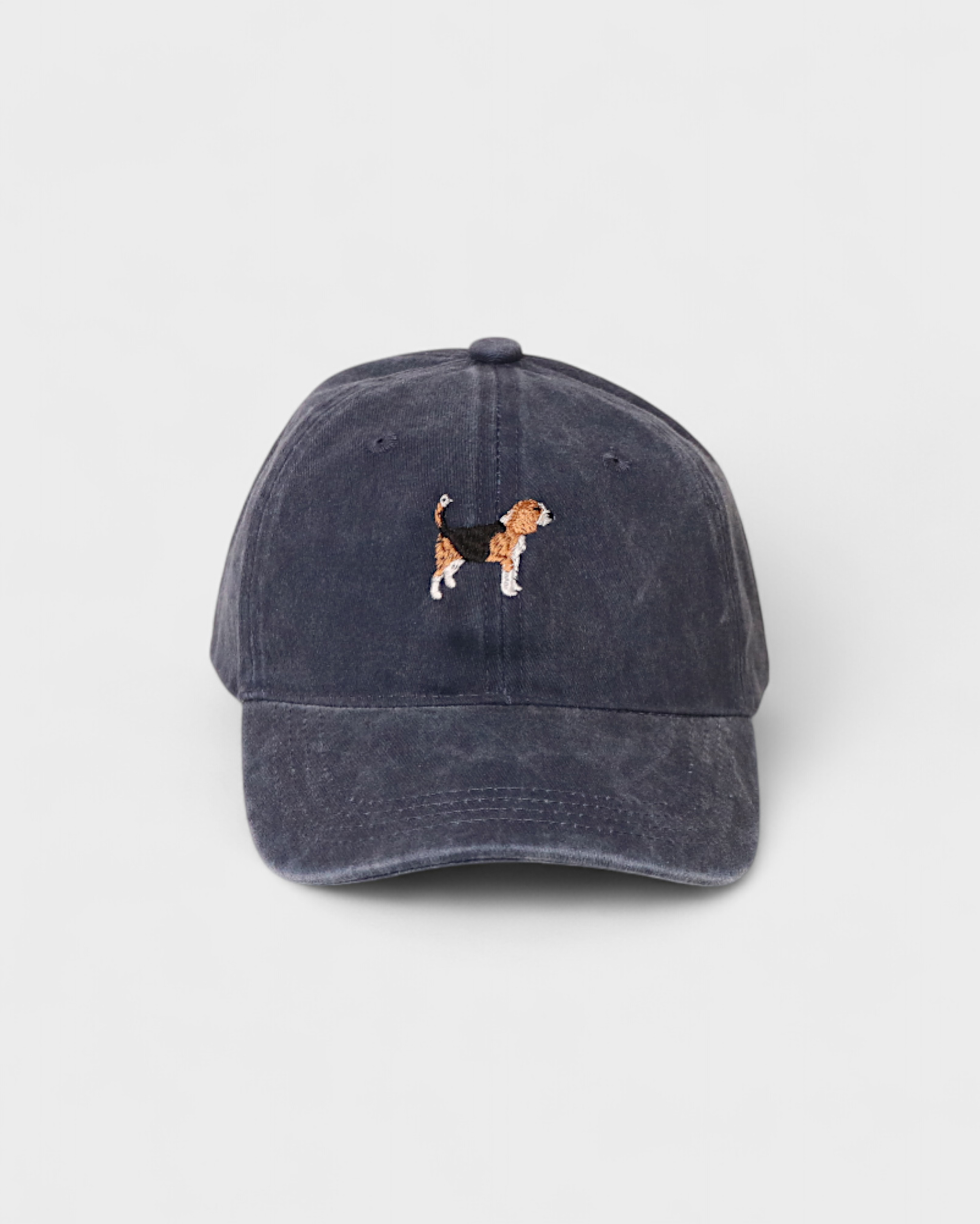 French Bulldog personalised hat with embroidered dog design on front.