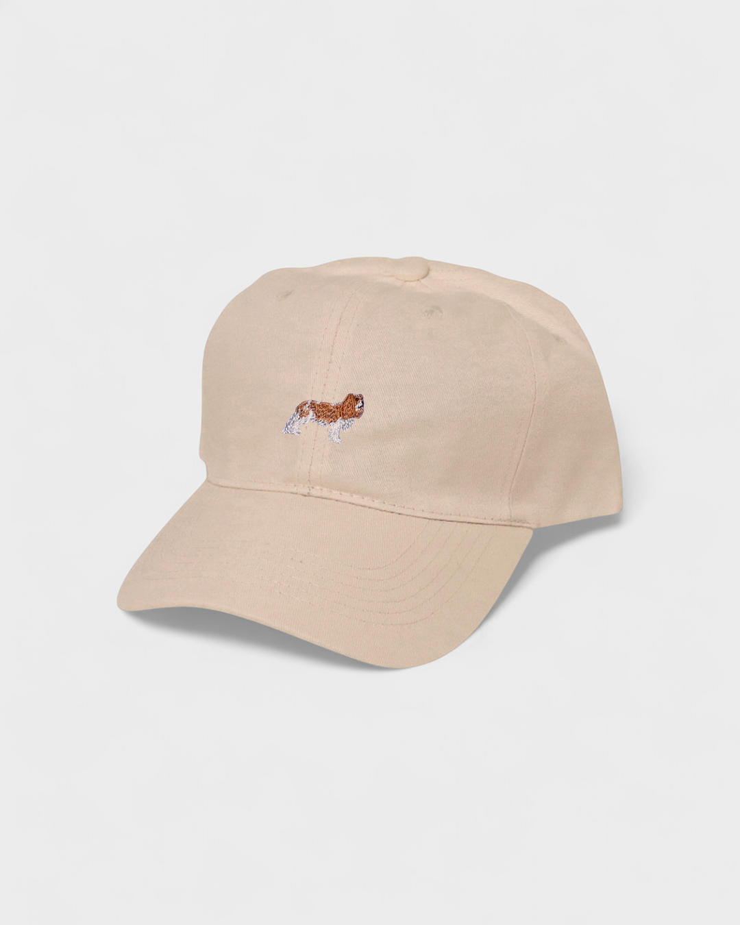 King Charles Spaniel personalised embroidered hat in baseball style.