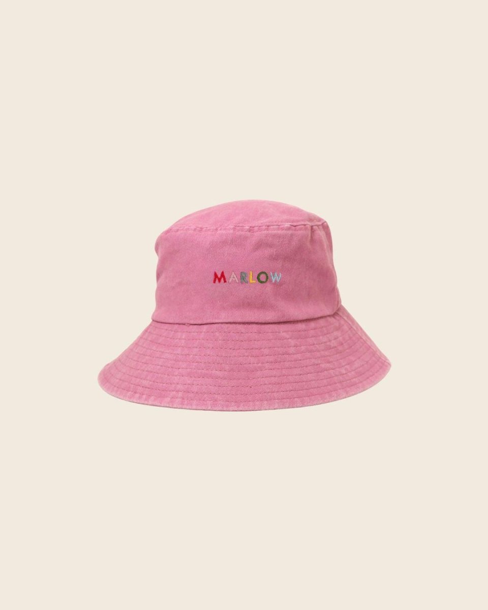 Multi - Colour Text Bucket Hat - Namesake Embroidery Studio