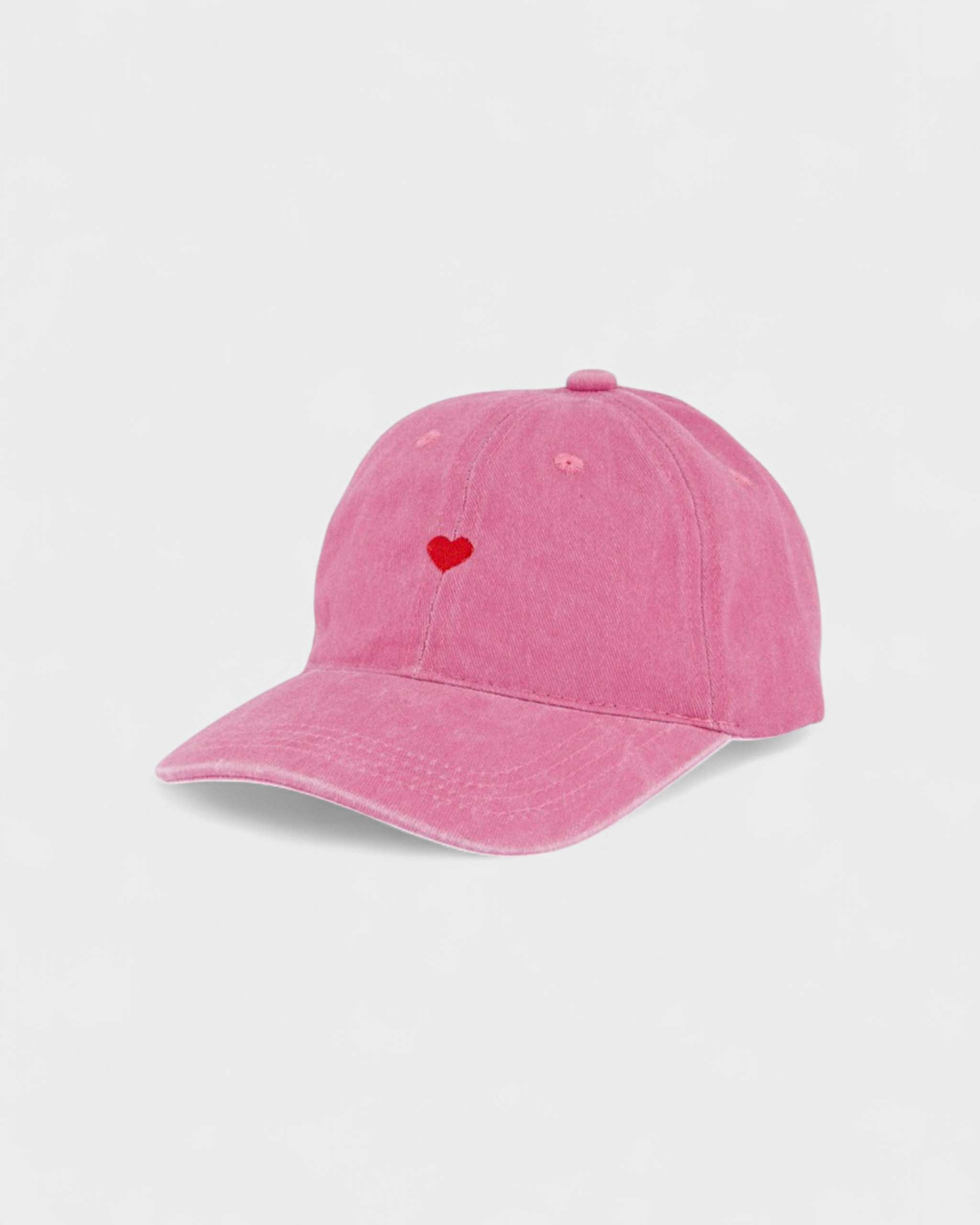 Love Heart Personalised Hat with front heart embroidery and custom back text.