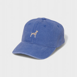 Blue Dalmatian personalised hat featuring hand-drawn embroidered design.