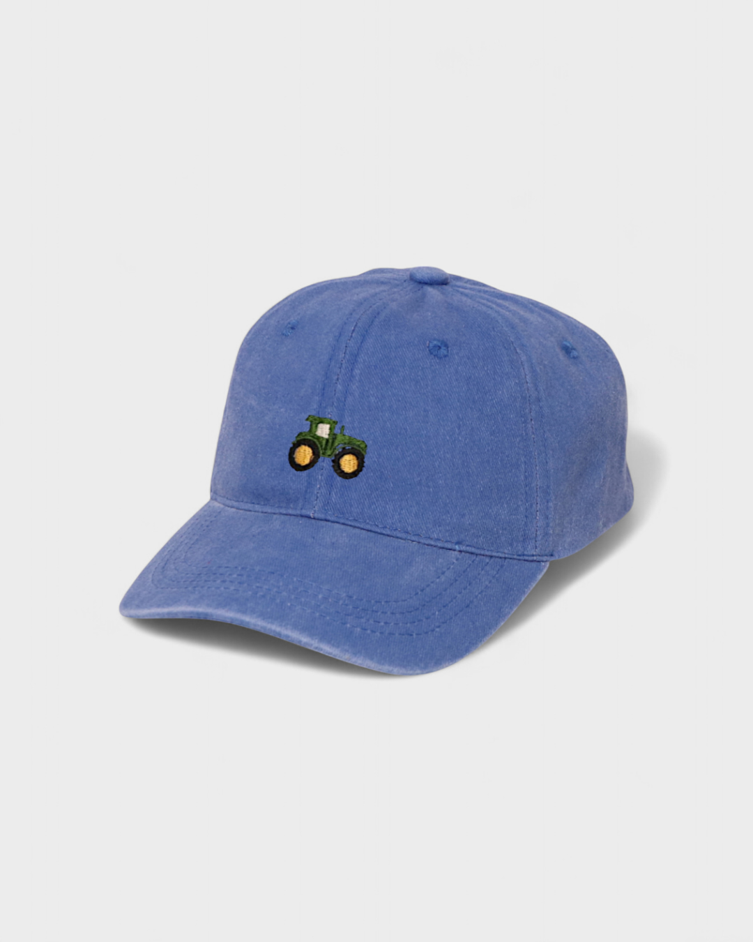 Tractor embroidered personalized hat with classic baseball fit.