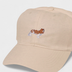 King Charles Spaniel embroidered personalised hat, 100% washed cotton, baseball fit.