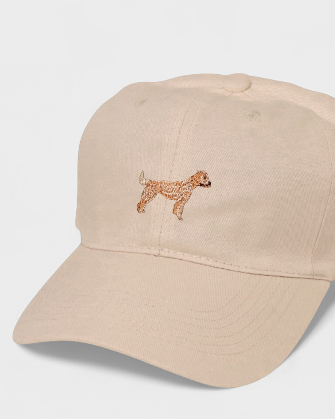 Labradoodle embroidered personalised hat made of 100% washed cotton in baseball fit.