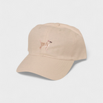 Chihuahua personalised hat with embroidered design and customizable back in washed cotton.