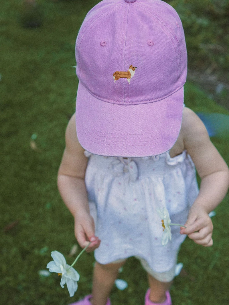 Hat care — baby wearing embroidered hat