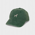 Dalmatian personalised hat with embroidered design, 100% washed cotton, baseball fit.