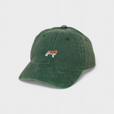 King Charles Spaniel embroidered green personalised hat in 100% washed cotton.