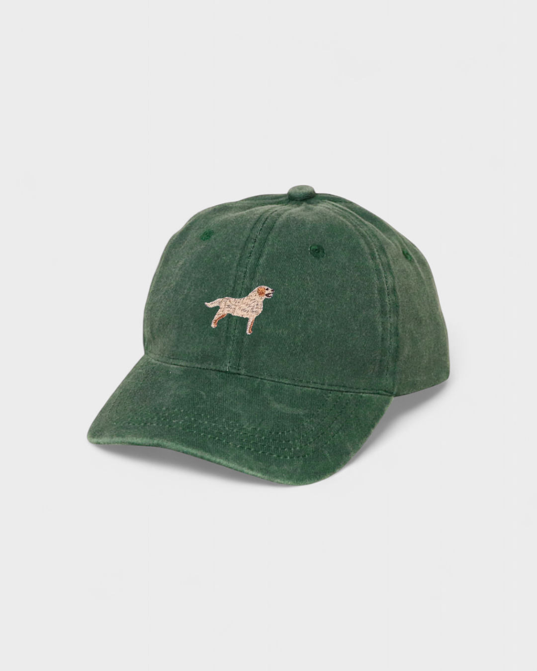 Golden Retriever personalised hat with embroidered design, 100% washed cotton, baseball fit.