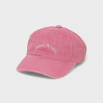 Places Personalised Hat in pink with embroidered "GOING PLACES" text, made of 100% washed cotton, baseball fit.