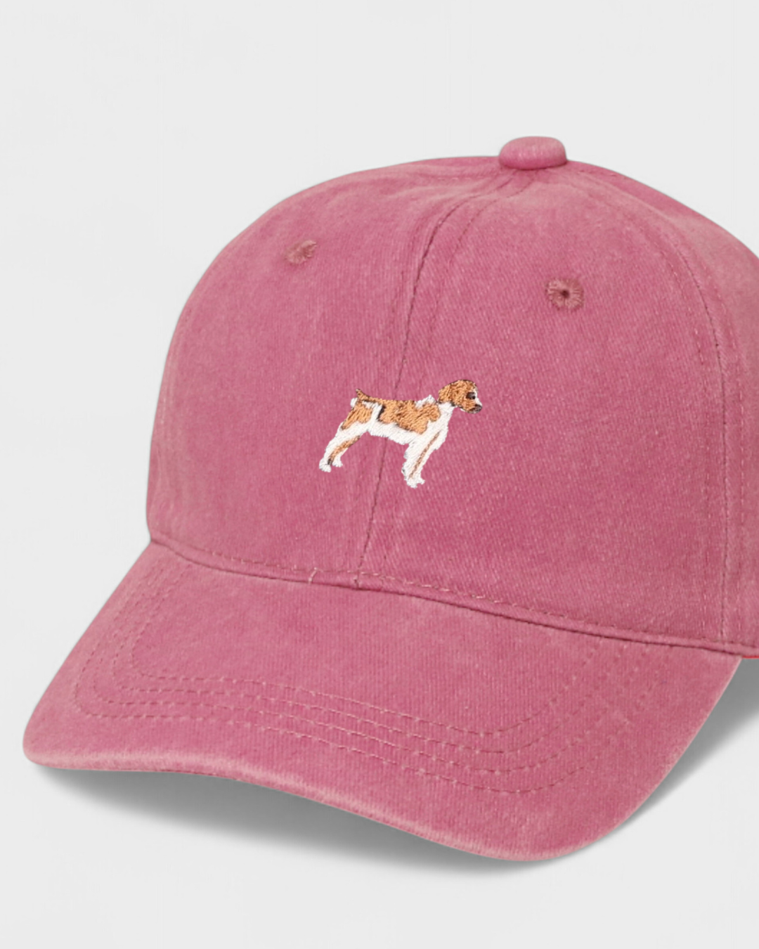 Brittany Spaniel personalised hat with hand-drawn embroidery, classic baseball fit.