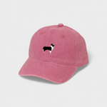 Border Collie personalised hat with embroidered Border Collie design on front.