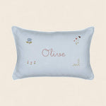 Botanical Linen Cushion - Namesake Embroidery Studio