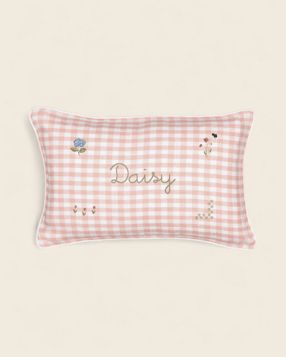 Botanical Linen Cushion - Namesake Embroidery Studio