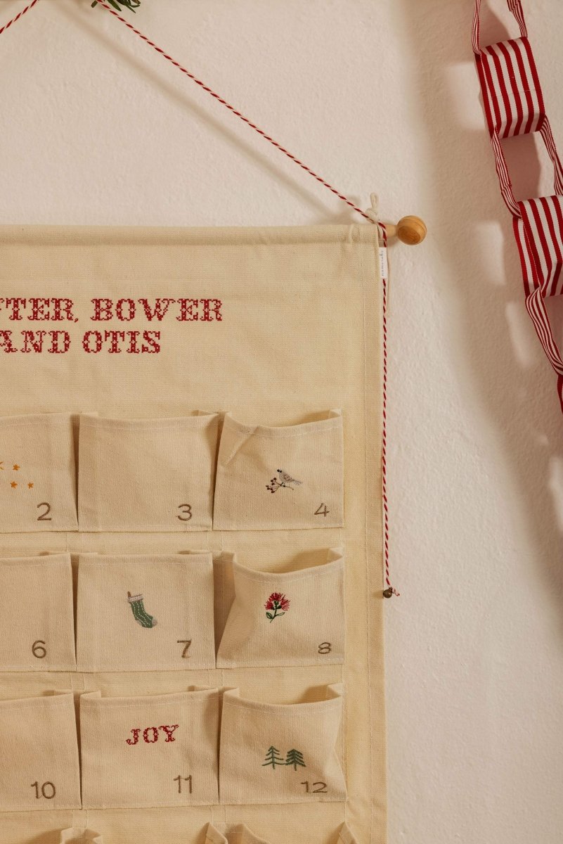 Embroidered Advent Calendar - Namesake Embroidery Studio