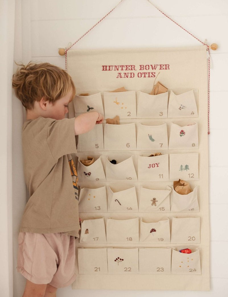 Embroidered Advent Calendar - Namesake Embroidery Studio