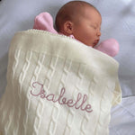 Merino Baby Blanket - Balloons Design - Namesake Embroidery Studio
