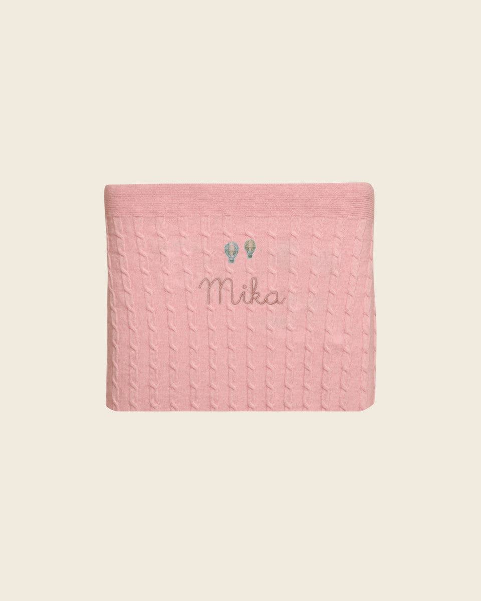 Merino Baby Blanket - Balloons Design - Namesake Embroidery Studio