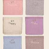 Merino Baby Blanket - Balloons Design - Namesake Embroidery Studio