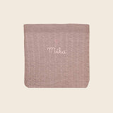 Merino Baby Blanket - Bow Design - Namesake Embroidery Studio