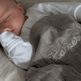 Merino Baby Blanket - Name Only - Namesake Embroidery Studio
