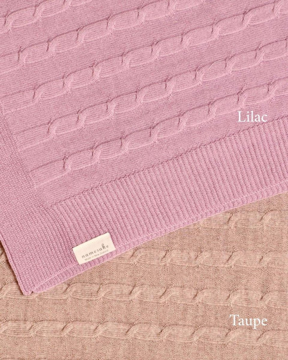 Merino Baby Blanket - Name Only - Namesake Embroidery Studio