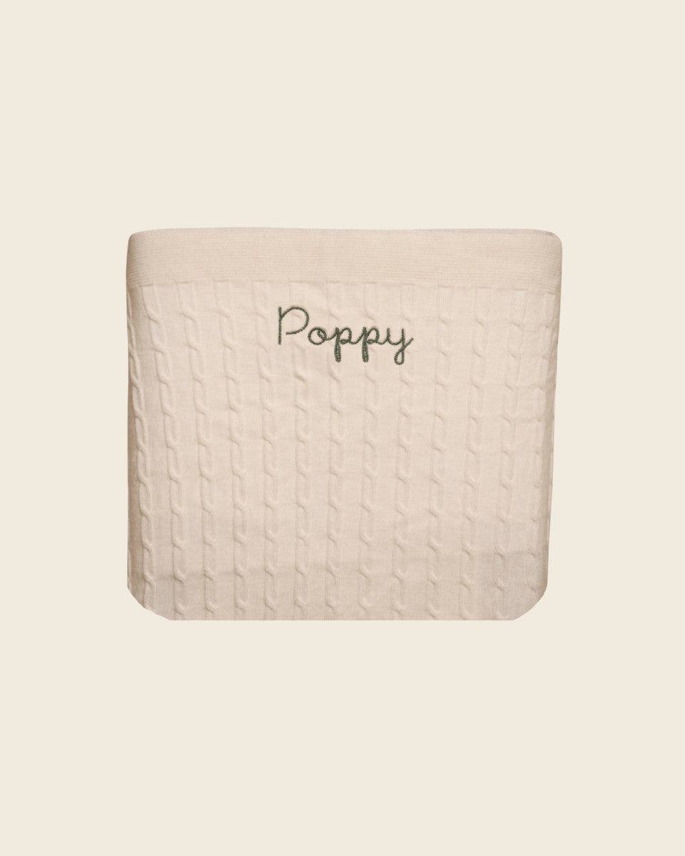 Merino Baby Blanket - Name Only - Namesake Embroidery Studio