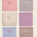 Merino Baby Blanket - Rosette Design - Namesake Embroidery Studio
