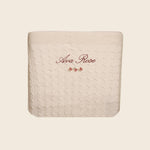 Merino Baby Blanket - Rosette Design - Namesake Embroidery Studio