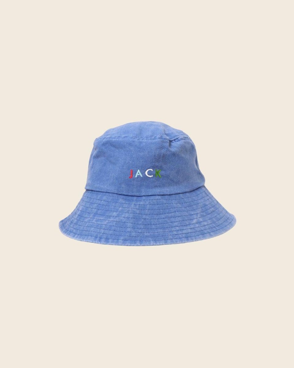 Multi - Colour Text Bucket Hat - Namesake Embroidery Studio