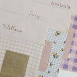 Personalised Chair Bag - Floral Gingham - Namesake Embroidery Studio