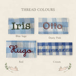 Personalised Storage Bucket - Bunny and Carrots - Namesake Embroidery Studio