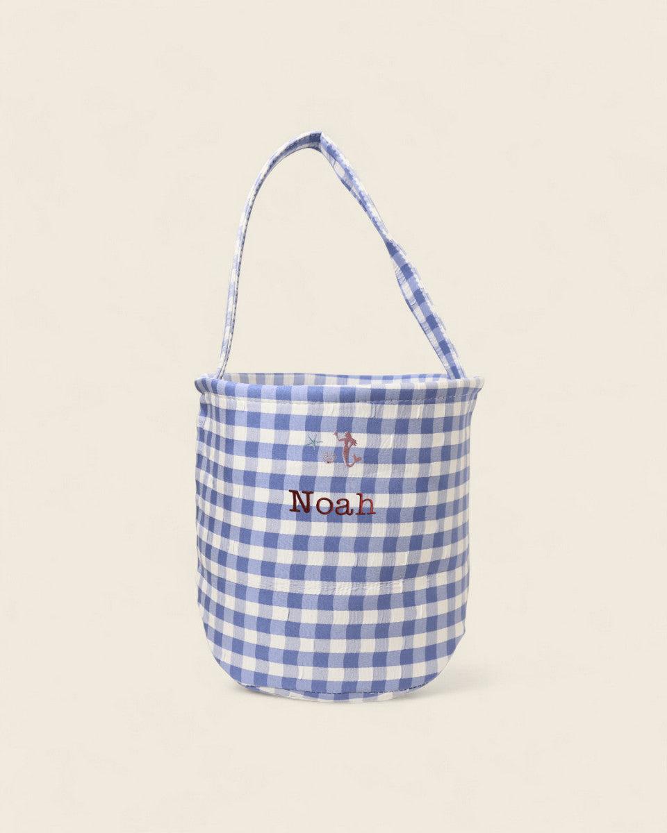 Personalised Storage Bucket - Mermaid - Namesake Embroidery Studio
