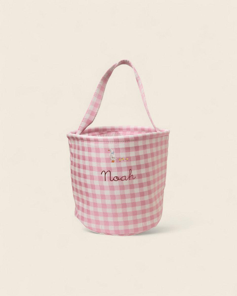 Personalised Storage Bucket - Mother Goose - Namesake Embroidery Studio