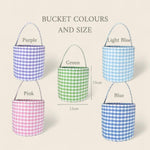 Personalised Storage Bucket - Picnic Boat - Namesake Embroidery Studio