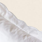 Pillowcase - White Scalloped Edge - Namesake Embroidery Studio