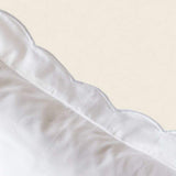 Pillowcase - White Scalloped Edge - Namesake Embroidery Studio