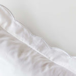 Pillowcase - White Scalloped Edge - Namesake Embroidery Studio