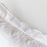 Pillowcase - White Scalloped Edge - Namesake Embroidery Studio