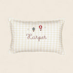 Up And Away Linen Cushion - Namesake Embroidery Studio