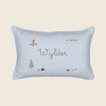 Woodland Friendly Fox Keepsake Linen Cushion - Namesake Embroidery Studio