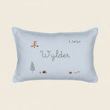 Woodland Friendly Fox Keepsake Linen Cushion - Namesake Embroidery Studio